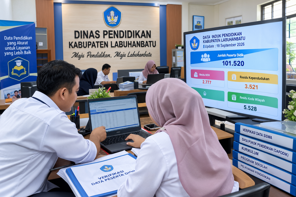 Data Pendidikan Labuhanbatu Diperbarui, 101.520 Peserta Didik Tercatat