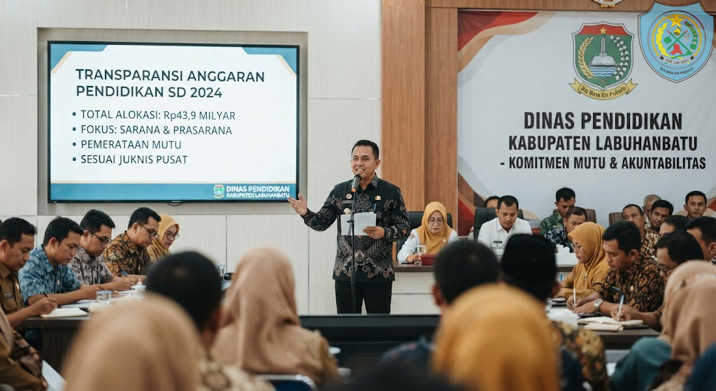 Kadisdik Labuhanbatu Tegaskan Alokasi Anggaran Pendidikan SD Rp43,9 Miliar Telah Sesuai dengan Regulasi Pusat