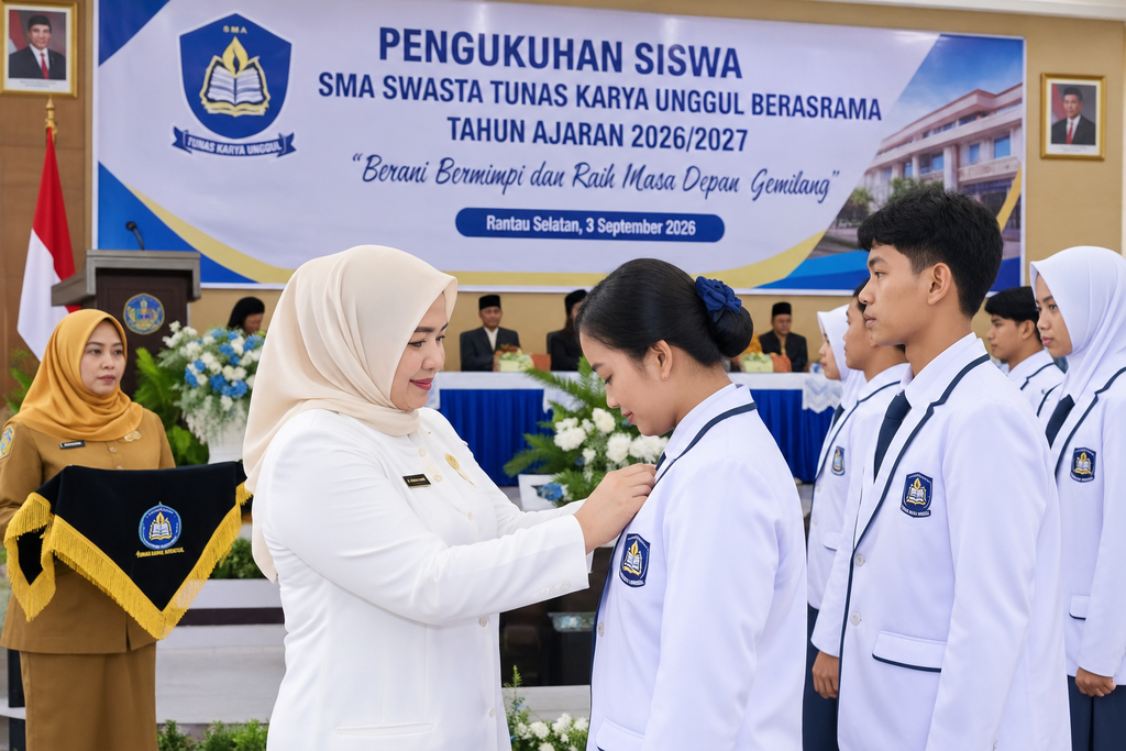 51 Siswa SMA Tunas Karya Unggul Dikukuhkan, Pemkab Labuhanbatu Dorong Generasi Berprestasi